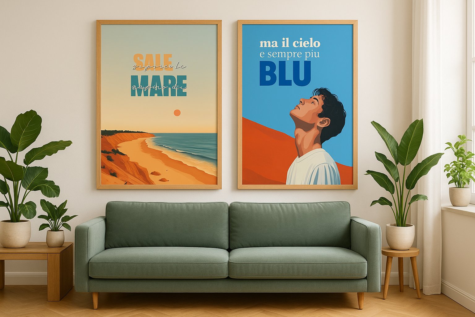 bed-house-plant-cushions-paintings